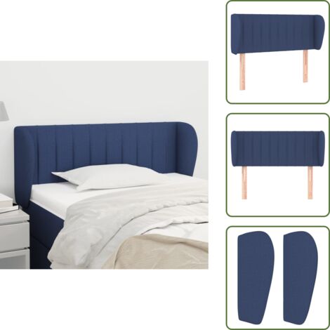 Cabecero ajustable - vidaXL Cabecero de tela azul 103x23x78/88 cm - Cabecero de madera