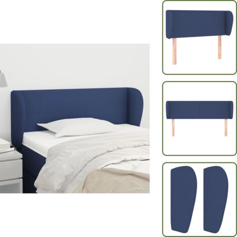 Cabecero ajustable - vidaXL Cabecero de tela azul 103x23x78/88 cm - Cabecero de madera