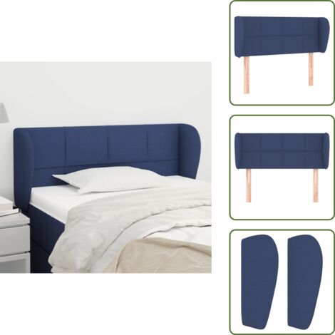 Cabecero ajustable - vidaXL Cabecero de tela azul 103x23x78/88 cm - Cabecero de madera