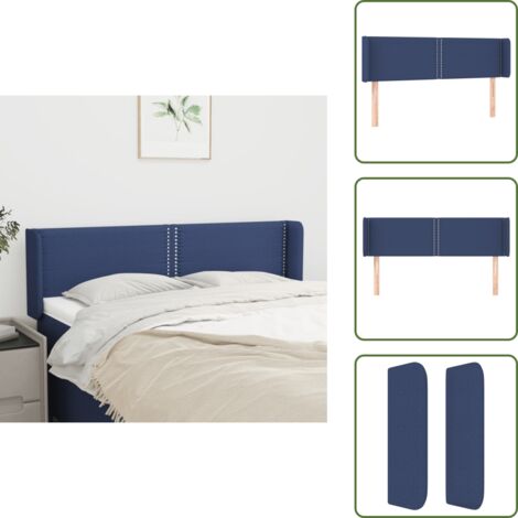 Cabecero ajustable - vidaXL Cabecero de tela azul 147x16x78/88 cm - Cabecero de madera
