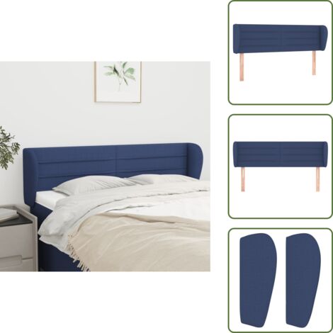 Cabecero ajustable - vidaXL Cabecero de tela azul 147x23x78/88 cm - Cabecero de madera