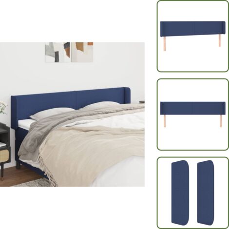 Cabecero ajustable - vidaXL Cabecero de tela azul 203x16x78/88 cm - Cabecero de madera