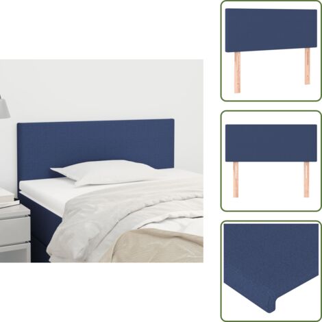 Cabecero ajustable - vidaXL Cabecero de tela azul 80x5x78/88 cm - Cabecero de madera