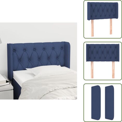 Cabecero ajustable - vidaXL Cabecero de tela azul 83x16x78/88 cm - Cabecero de madera