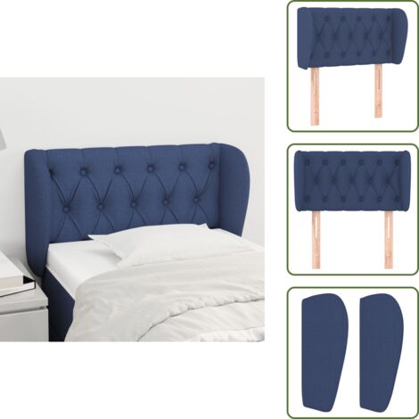 Cabecero ajustable - vidaXL Cabecero de tela azul 83x23x78/88 cm - Cabecero de madera