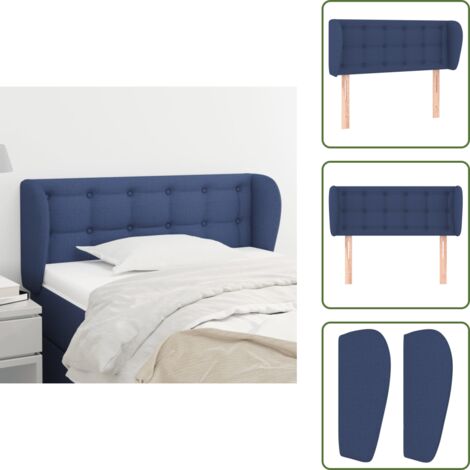 Cabecero ajustable - vidaXL Cabecero de tela azul 83x23x78/88 cm - Cabecero de madera