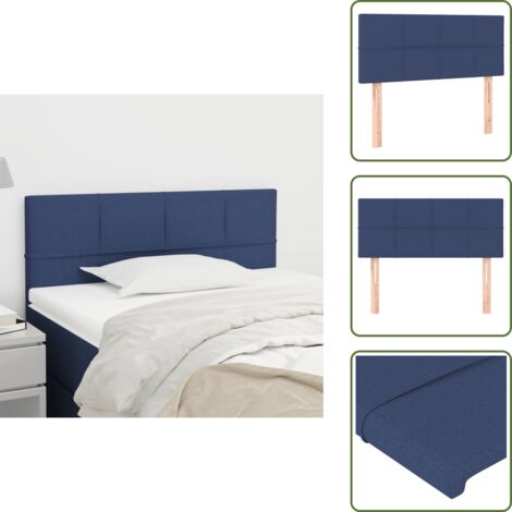 Cabecero ajustable - vidaXL Cabecero de tela azul 90x5x78/88 cm - Cabecero de madera