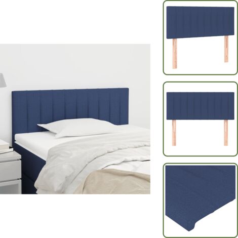 Cabecero ajustable - vidaXL Cabecero de tela azul 90x5x78/88 cm - Cabecero de madera