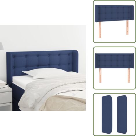 Cabecero ajustable - vidaXL Cabecero de tela azul 93x16x78/88 cm - Cabecero de madera