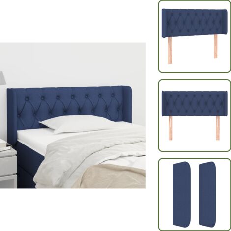 Cabecero ajustable - vidaXL Cabecero de tela azul 93x16x78/88 cm - Cabecero de madera