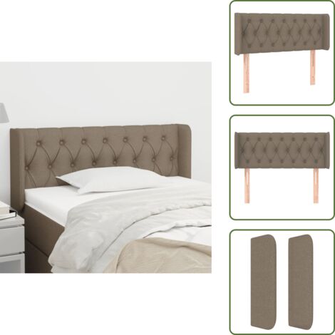 Cabecero ajustable - vidaXL Cabecero de tela gris taupe 103x16x78/88 cm - Cabecero de madera
