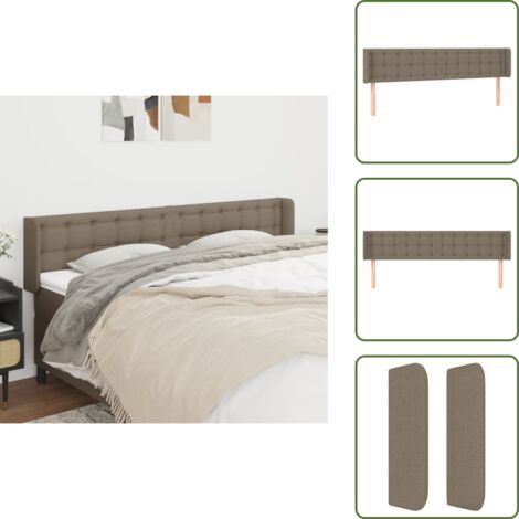 Cabecero ajustable - vidaXL Cabecero de tela gris taupe 183x16x78/88 cm - Cabecero de madera