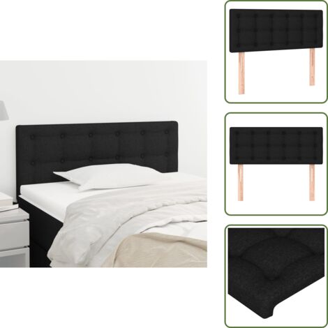 Cabecero ajustable - vidaXL Cabecero de tela negro 80x5x78/88 cm - Cabecero de madera