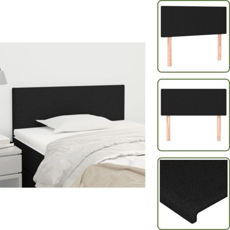 Cabecero ajustable - vidaXL Cabecero de tela negro 80x5x78/88 cm - Cabecero de madera