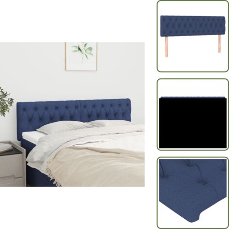 Cabecero ajustable - vidaXL Cabeceros tela azul 160x7x78/88 cm - Cabecero de madera