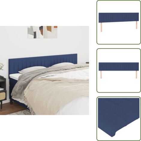 Cabecero ajustable - vidaXL Cabeceros tela azul 180x5x78/88 cm - Cabecero de madera