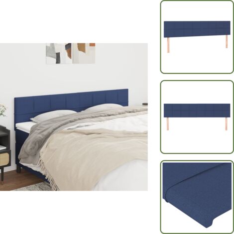 Cabecero ajustable - vidaXL Cabeceros tela azul 180x5x78/88 cm - Cabecero de madera