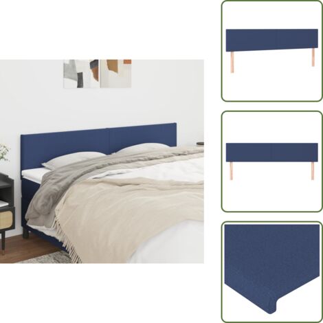 Cabecero ajustable - vidaXL Cabeceros tela azul 200x5x78/88 cm - Cabecero de madera