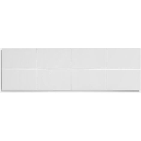 Cabecero Cama 135 tablero a cuadros Acabado lacado blanco madera pino modelo CRETA