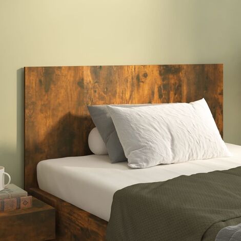 Cabecero cama madera contrachapada roble ahumado 120x1,5x80 cm