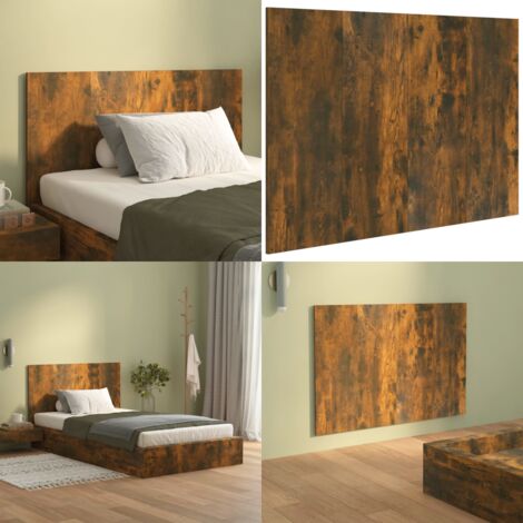 Cabecero cama madera contrachapada roble ahumado 120x1,5x80 cm - Madera contrachapada - Roble ahumado