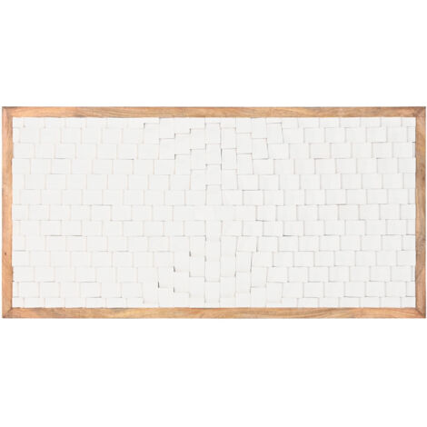 Cabecero Cama Mango 160X4X80 Moderno 3D Blanco
