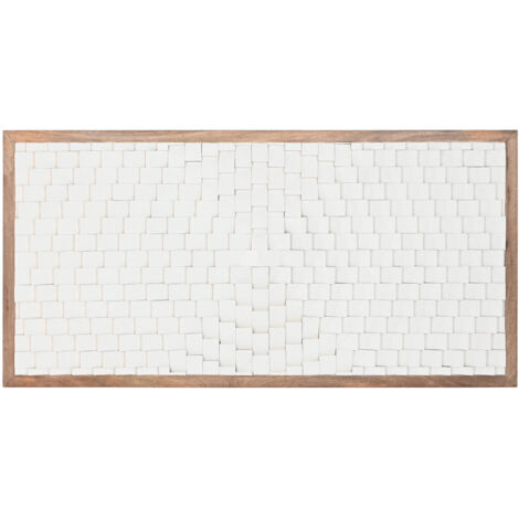 Cabecero Cama Mango 180X5X90 Moderno 3D Blanco