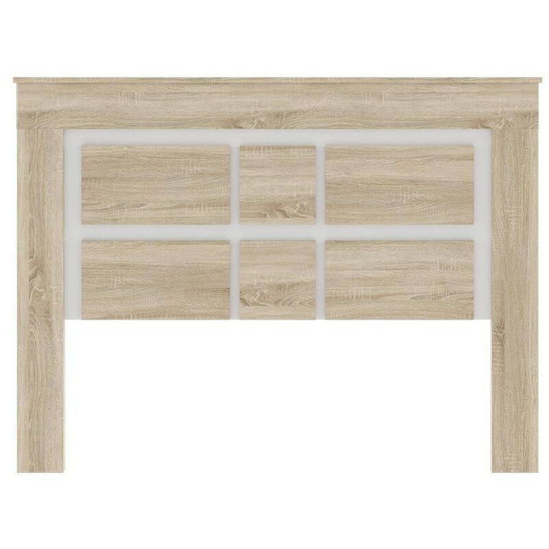 

Cabecero cama matrimonio COIMBRA color roble sonoma y blanco 160x120 cm