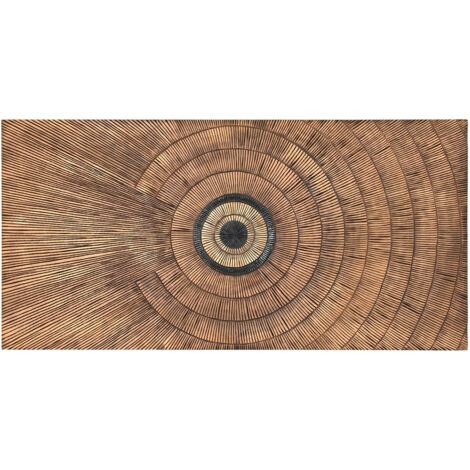 Cabecero Cama Mdf 180,5X3,5X90,5 Circulos Dorado