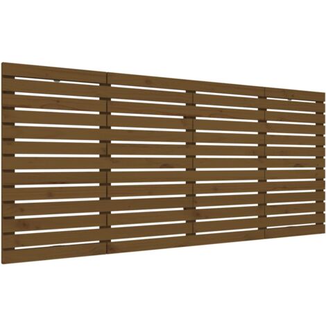 Cabecero cama pared madera maciza pino marrón miel 156x3x91,5cm vidaXL