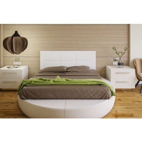 Cama para adultos 160x200 cm con mesitas de noche colgantes +