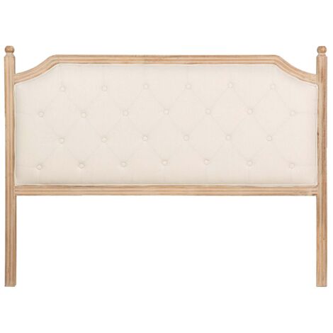 Cabecero Capitone Lino Madera Caucho 160X4X120 Cm