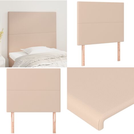 Cabecero Capuchino 100x5x118/128 cm Piel Sintética - Cabecero de cama sintético - Cabecero de cama capuchino