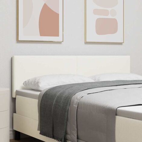 Cabecero con cabecera Manual Crema 140 cm Tela de Rayas vidaXL