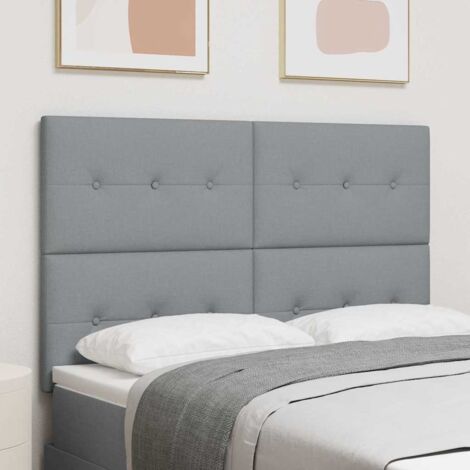 Cabecero con cabecera Manual Gris claro 160 cm tela