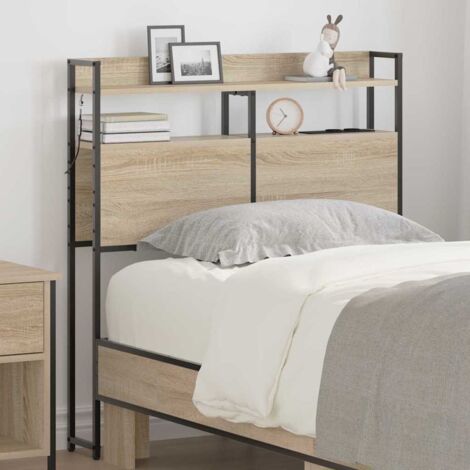 Cabecero con estante Roble  100 cm Madera contrachapada
