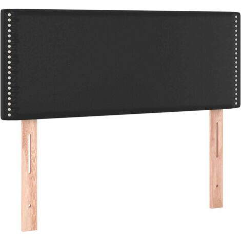 Cabecero con LED cuero sintético negro 90x5x78/88 cm vidaXL