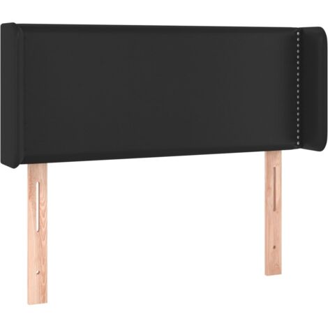 Cabecero con LED cuero sintético marrón 163x16x78/88 cm   - Marrón