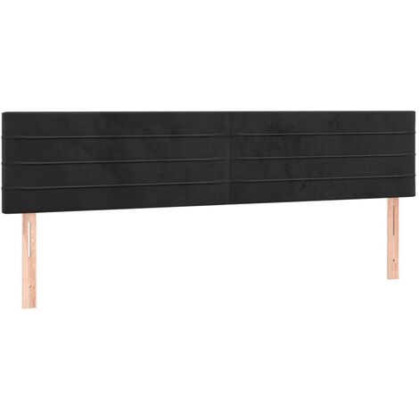 Cabecero con LED de terciopelo negro 160x5x78/88 cm vidaXL