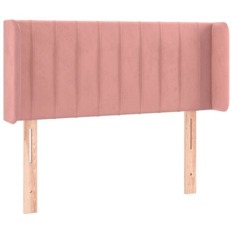 Cabecero con LED de terciopelo rosa 83x16x78/88 cm vidaXL