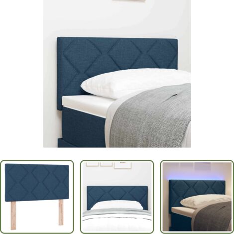 Cabecero con luces led -  Cabecero LED Azul 80 cm tela