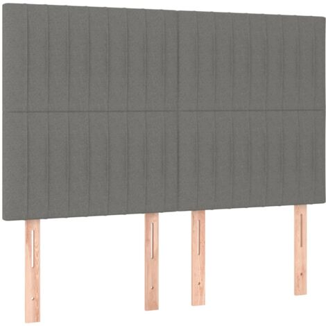 Cabecero con luces LED tela verde 144x5x118/128 cm   - Verde