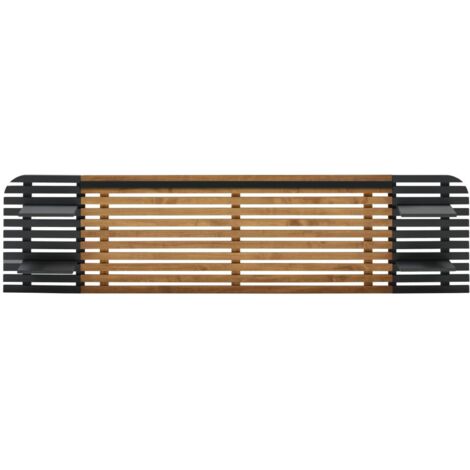 Cabecero Dama para cama matrimonio acabado cera negro fondo: 23.4 cm  Ancho: 240 cm  Alto: 61.9 cm