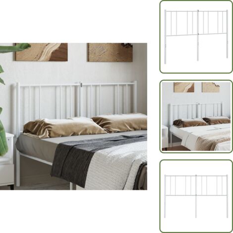 Cabecero de acero - vidaXL Cabecero de repuesto de metal blanco 120 cm - Cabecero de cama de metal