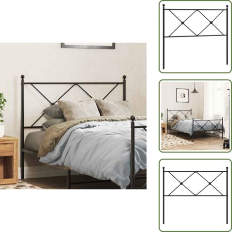 Cabecero de acero - vidaXL Cabecero de repuesto de metal negro 100 cm - Cabecero de cama 100 cm