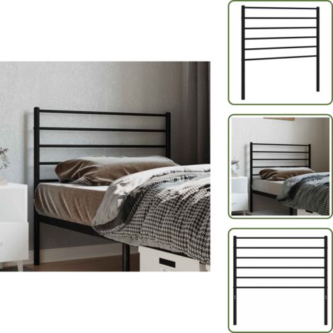 Cabecero de acero - vidaXL Cabecero de repuesto de metal negro 107 cm - Cabecero de cama para dormitorio