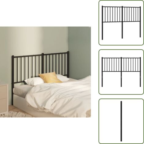 Cabecero de acero - vidaXL Cabecero de repuesto de metal negro 120 cm - Cabecero de cama 120 cm