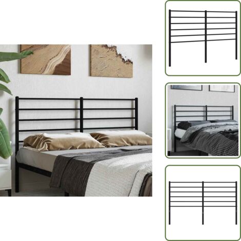 Cabecero de acero - vidaXL Cabecero de repuesto de metal negro 120 cm - Cabecero de cama 120 cm