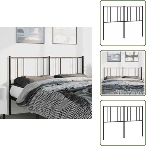 Cabecero de acero - vidaXL Cabecero de repuesto de metal negro 150 cm - Cabecero de cama 150 cm