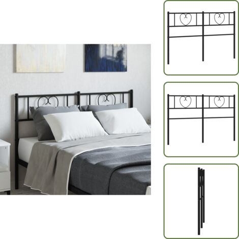 Cabecero de acero - vidaXL Cabecero de repuesto de metal negro 150 cm - Cabecero de cama 150 cm